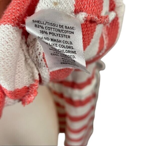 Caslon Pink White Striped Bell Sleeve Dress Gogo Style Oversized Sweater Dress S - Picture 4 of 13